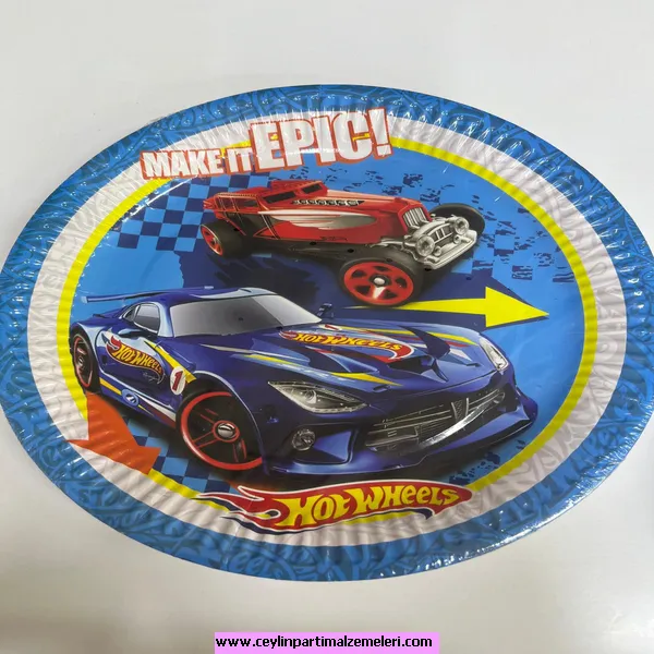 Hot Wheels Temalı Karton Tabak